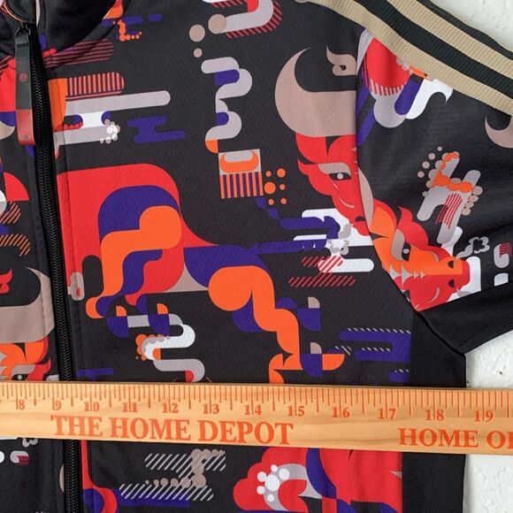 Adidas Men’s Black Red Graphic Zip Full Pockets Lightweight Jacket Size S - Picture 5 of 10